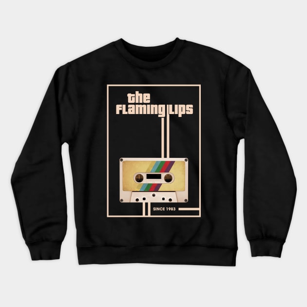 The Flaming Lips Music Retro Cassette Tape Crewneck Sweatshirt by Computer Science